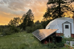 Pja Parsons Sunset & Solar Panel - 22'  dome greenhouse - Pagsoa Springs