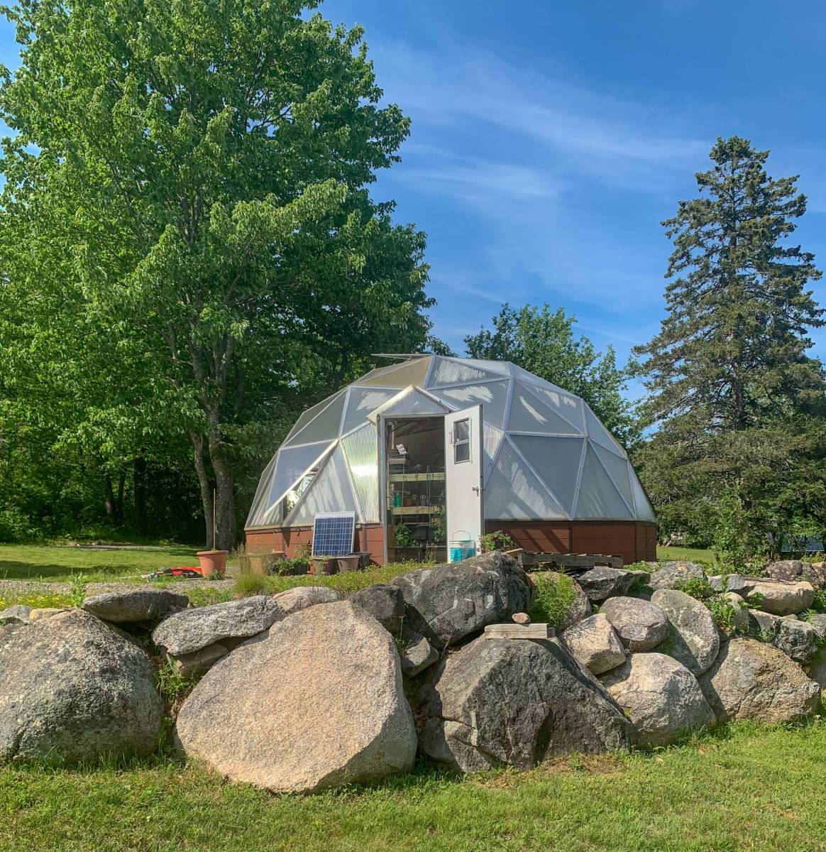 Growing Dome Greenhouse in Maine