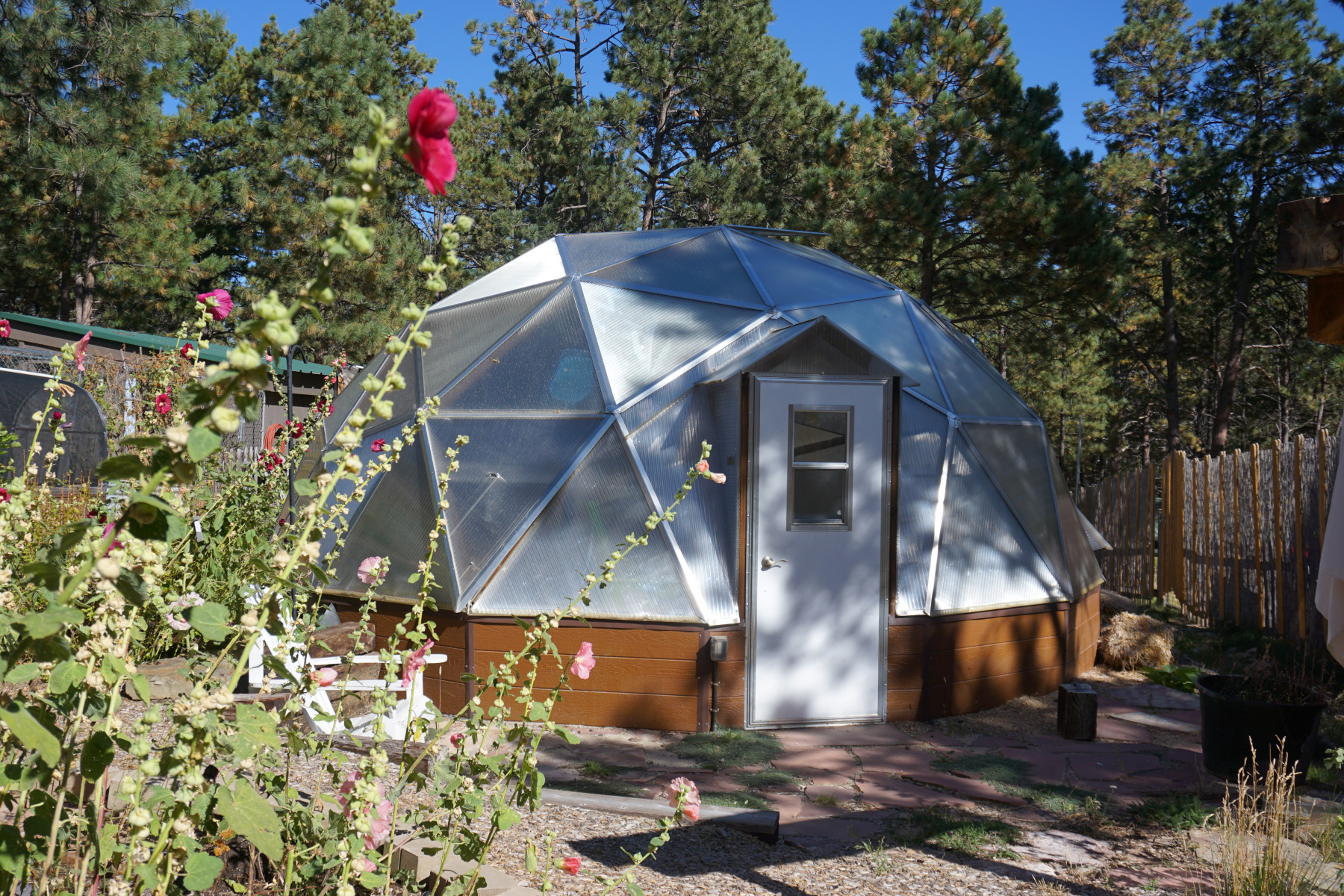 Growing Dome Greenhouse in spring