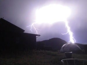 Lightning Strikes Growing Dome