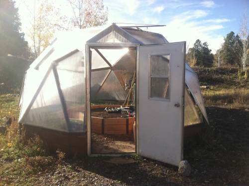 Winter Greenhouse Gardening in a Growing Dome