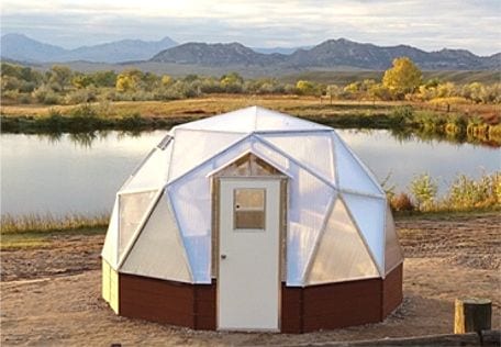 15' Growing Dome solar greenhouse in Wyoming