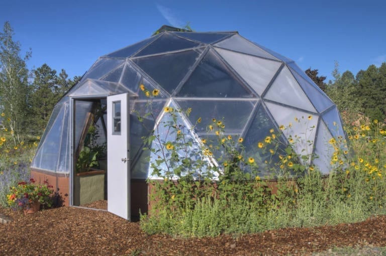A Growing Spaces Growing Dome Geodesic Greenhouse