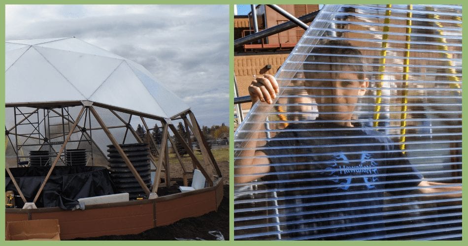 Canadian School Geodome Greenhouse Construction