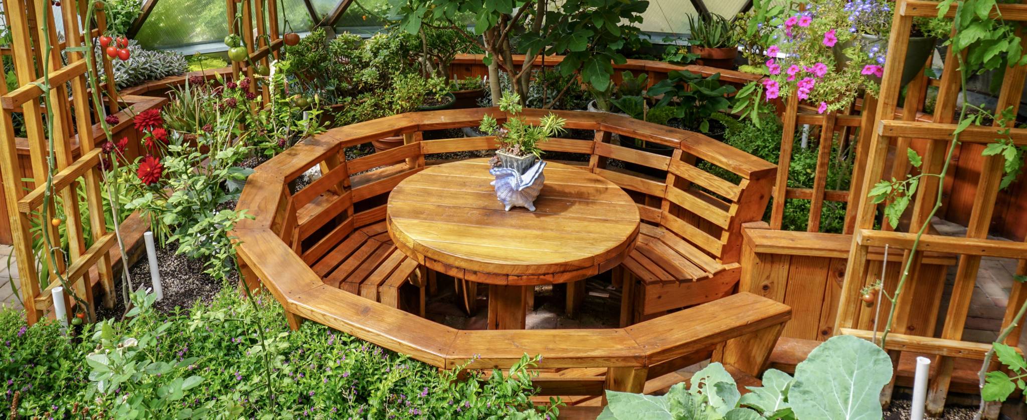 Growing Dome Inner Circle 2 - Growing Spaces Greenhouses Geodesic Dome Greenhouse Circular Table - Join the Inner Circle, pull up a chair to The Happy Grower roundtable