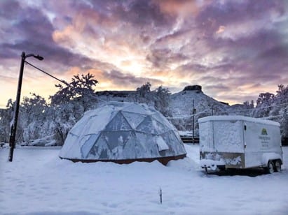 GoFarm Growing Dome Greenhouse in Winter