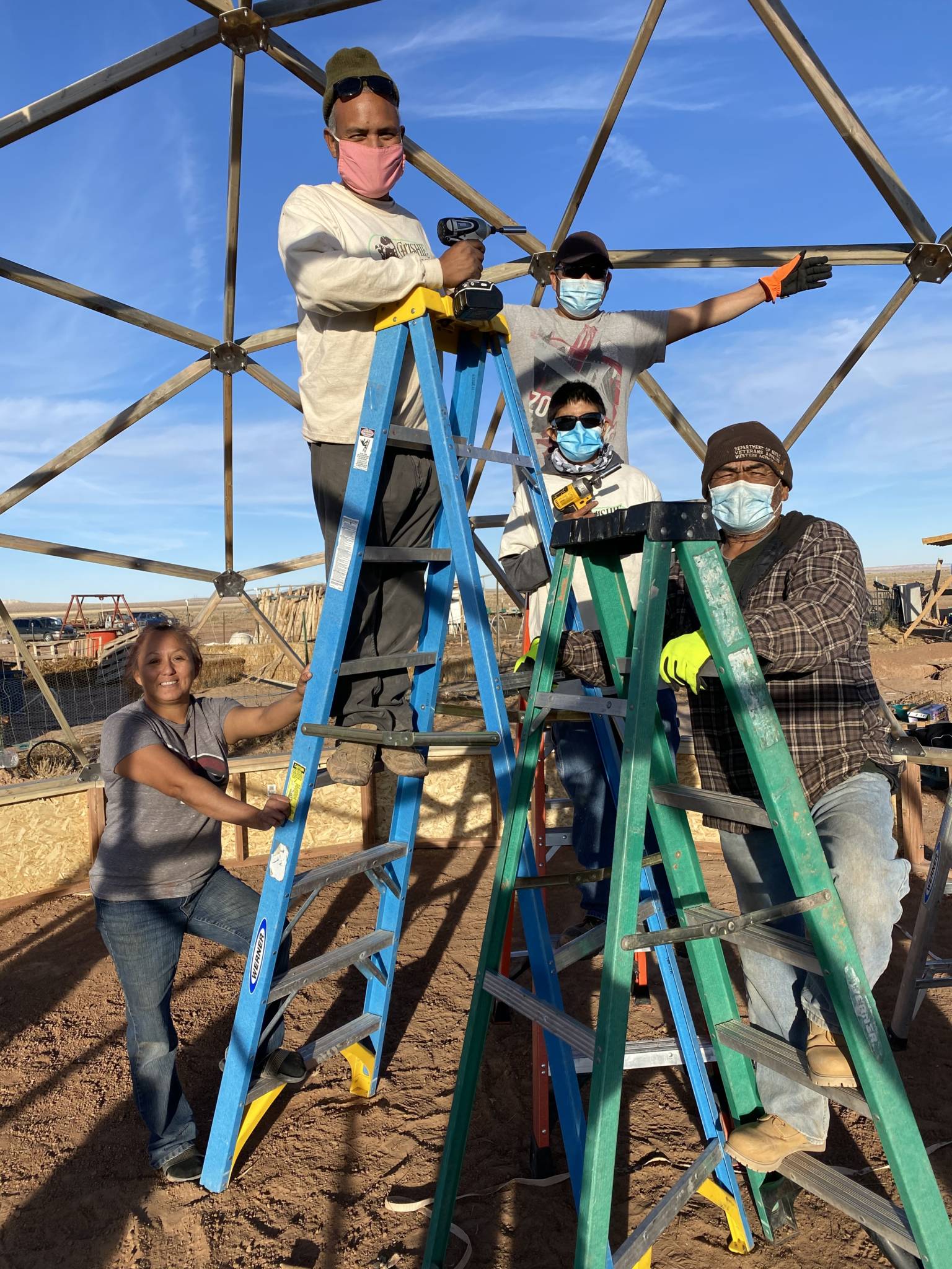 IMG_8488 - Growing Spaces Greenhouses Navajo Natio Growing Dome Greenhouse Build