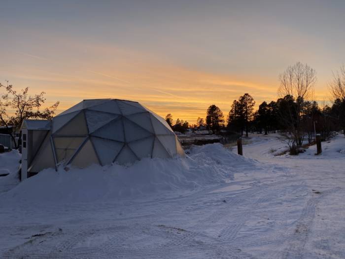 Growing Dome Greenhouse Sunset Pagosa
