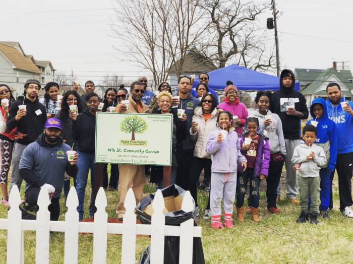 Peace Tree Parks - 2021 urban farming grant winners working in the community gardens 