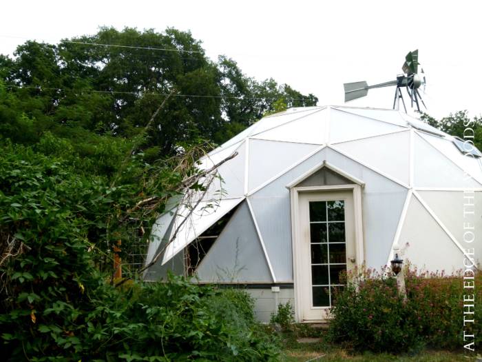 Growing Dome greenhouse with custom door