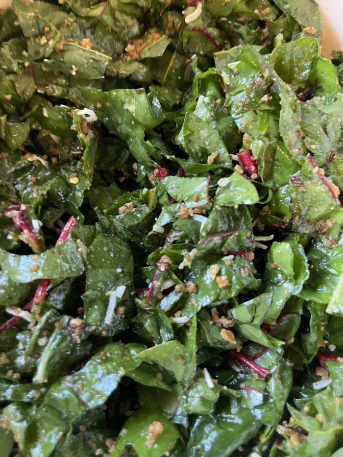 Mixed Salad and Breadcrumb mixture