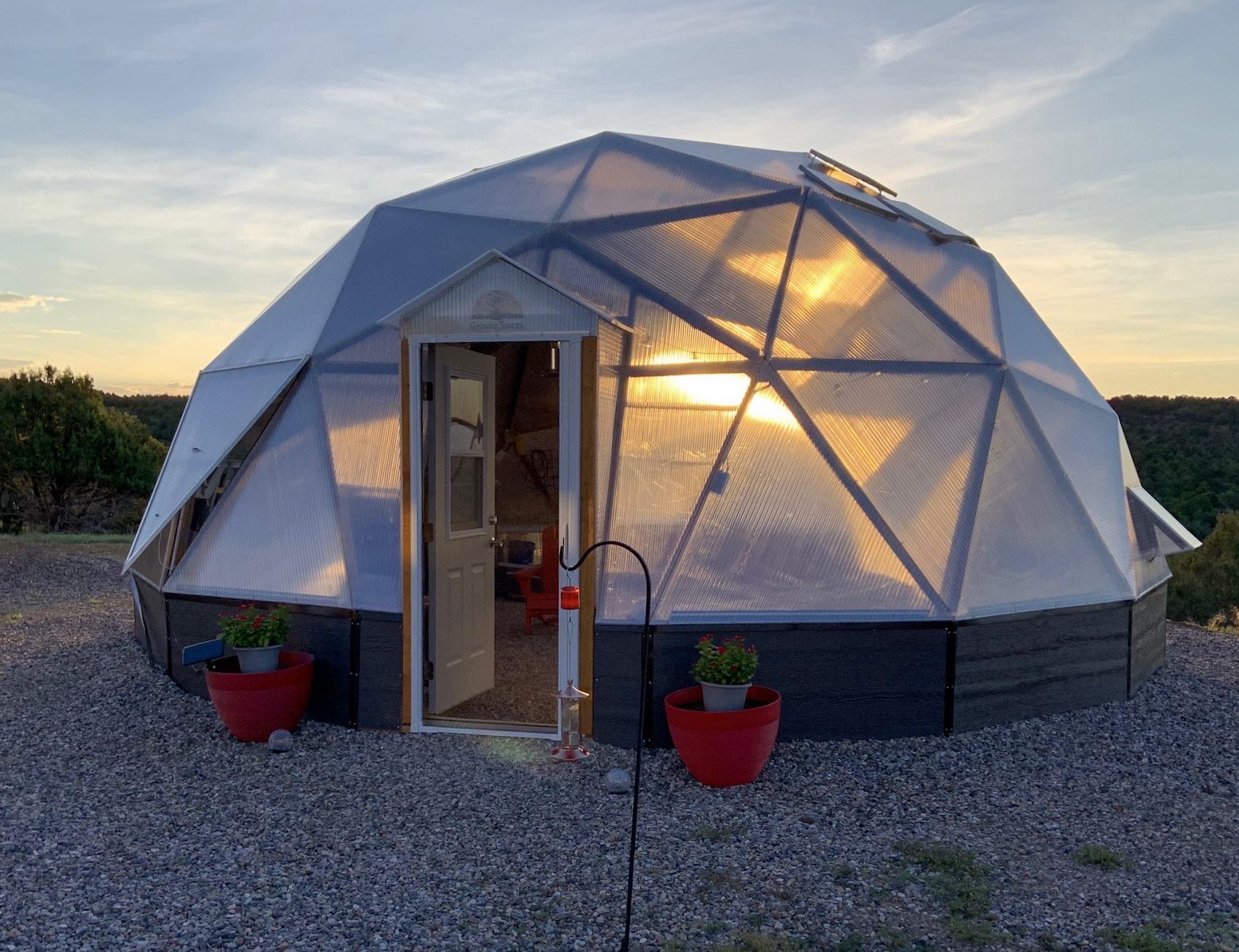 sunlight coming though the greenhouse