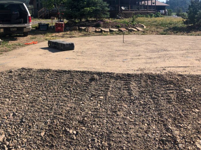 Site preparation for a backyard greenhouse