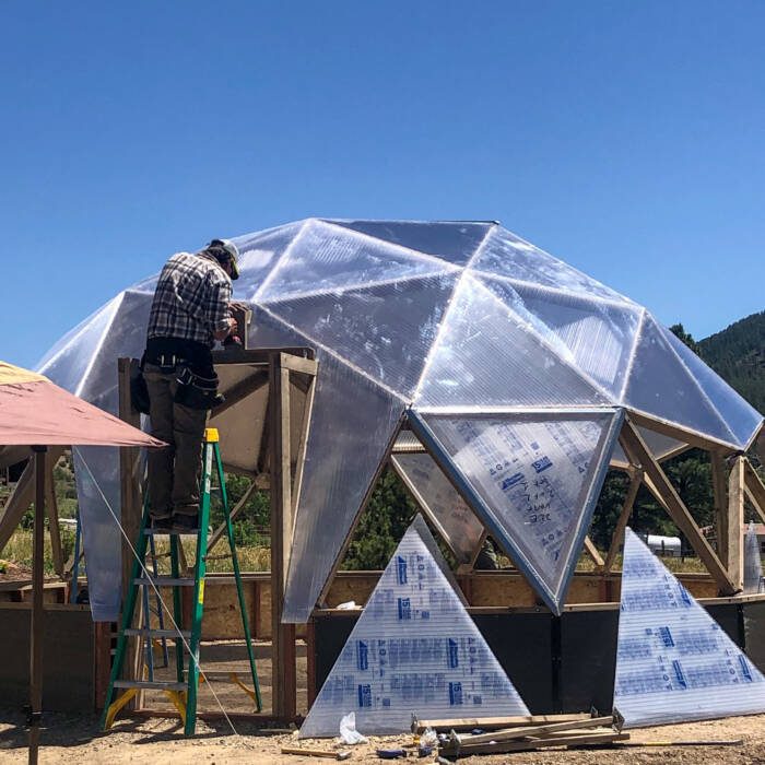 Building a backyard greenhouse doorway