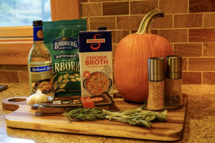 Ingredients for Pumpkin Squash Risotto