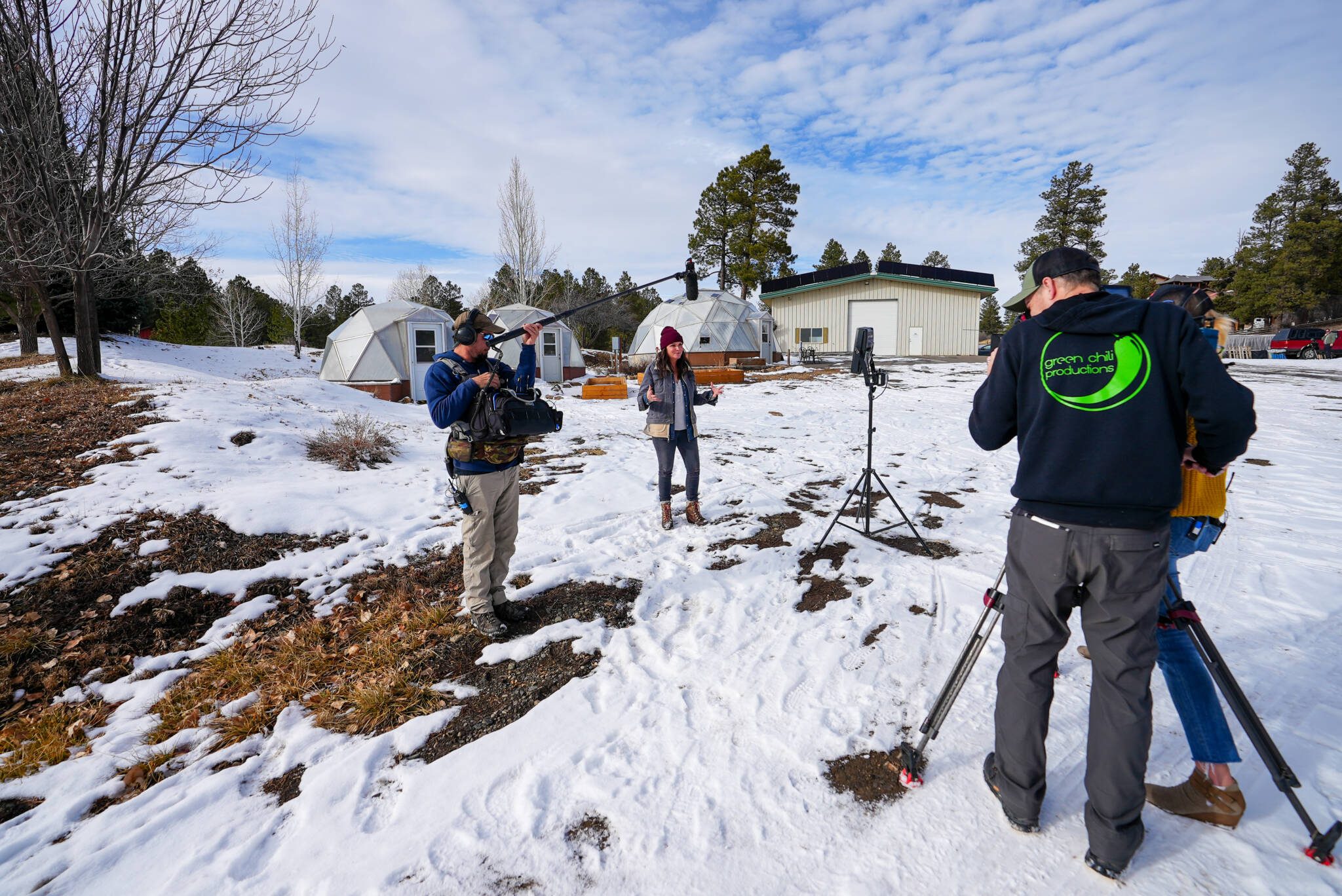 HGTV Building Roots filming at Growing Spaces in Pagosa Springs, CO