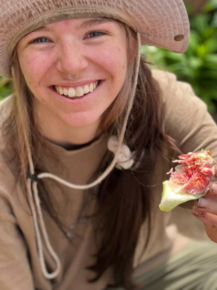 girl eating fig